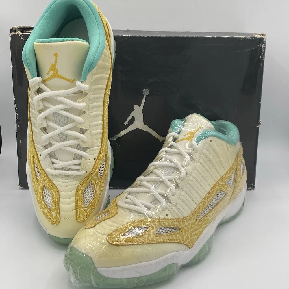 Jordan 11 Retro XI Lows Nike Air IE Azure Maize Teal Aqua Ivory MINT US Men's 12